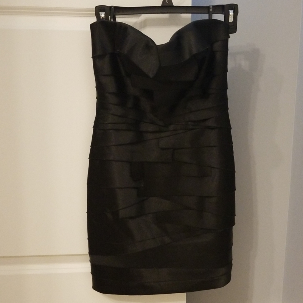 Black mini layered bebe dress
